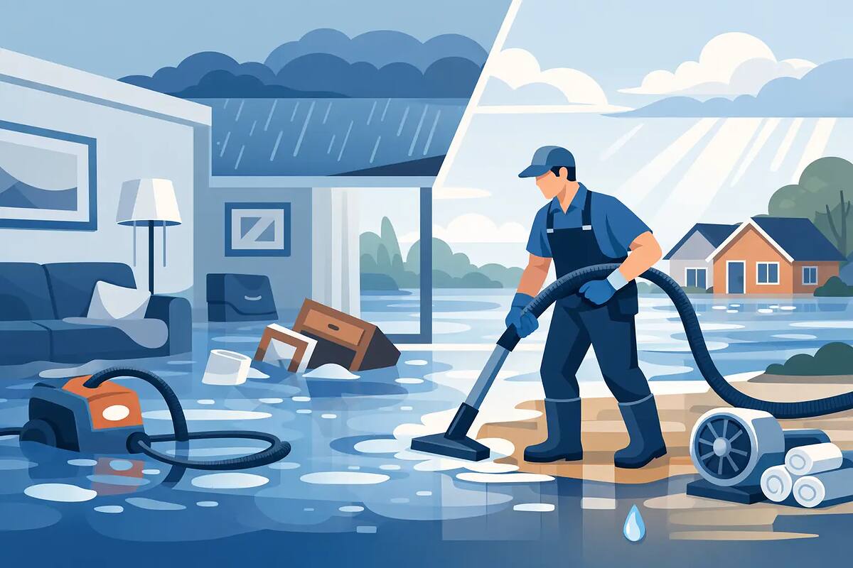 Illustration: Water Extraction: What to Do After a Flood